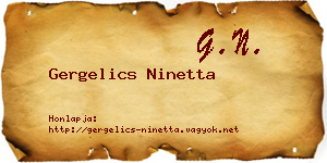 Gergelics Ninetta névjegykártya